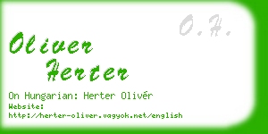 oliver herter business card