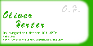 oliver herter business card